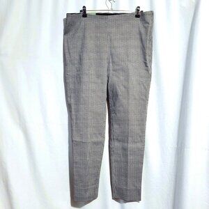 H&M Slim Pants Womens Size 14 Houndstooth Cropped Ankle Flat Front Stretch